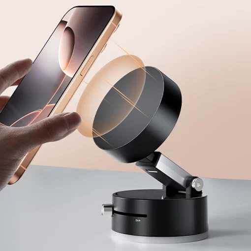 Magnetic Car Phone Mount with Strong Suction & 360° Rotation