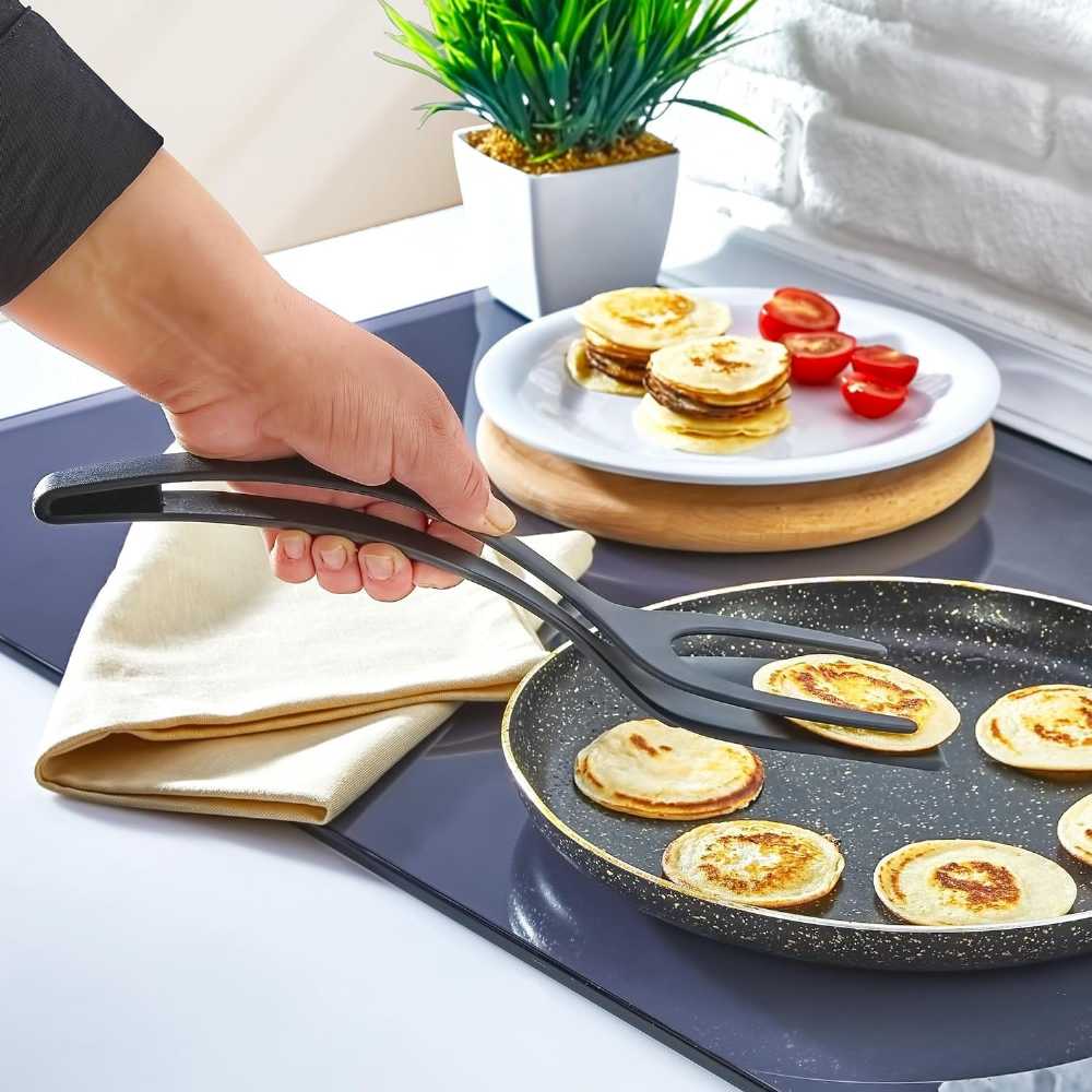 2-in-1 Grip & Flip Spatula Tongs for Easy Cooking