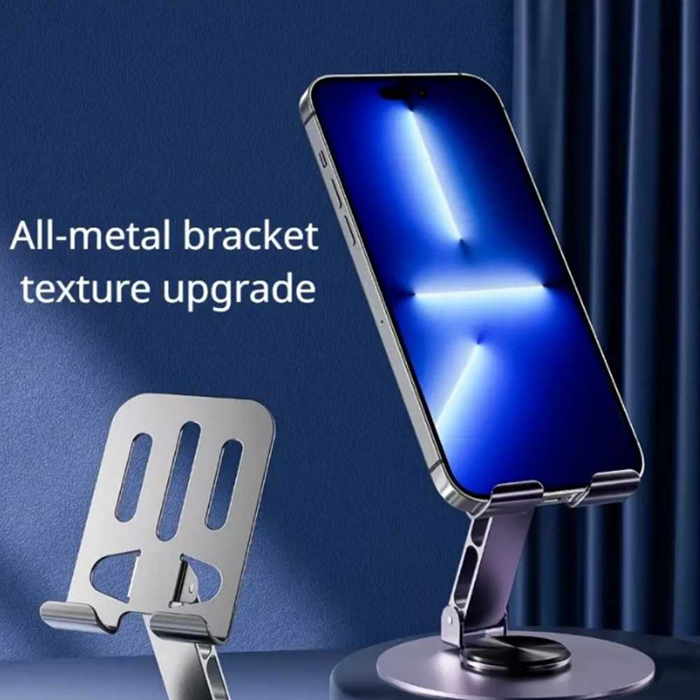 360° Rotating Aluminum Phone Stand – Universal Desktop Holder