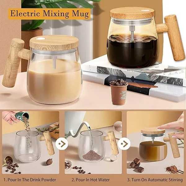 Rechargeable Self-Stirring Coffee Mug 400ml – Automatic Mixing Cup