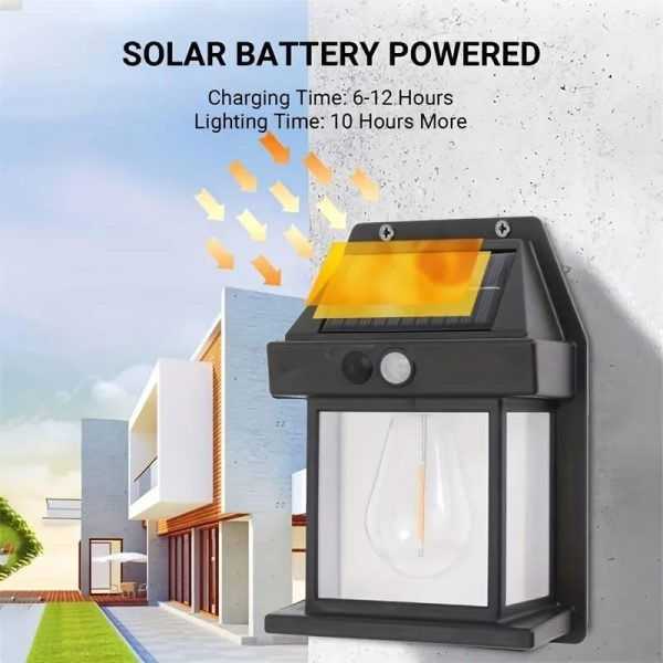 Solar Sensor Wall Light with Motion Detection – Waterproof LED Lamp