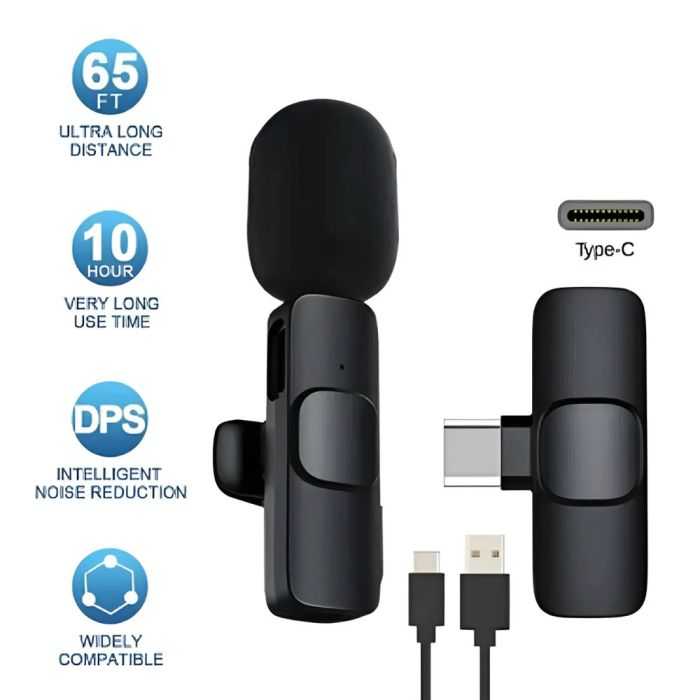 K8 Wireless Lavalier Microphone Type-C – Plug & Play for Android