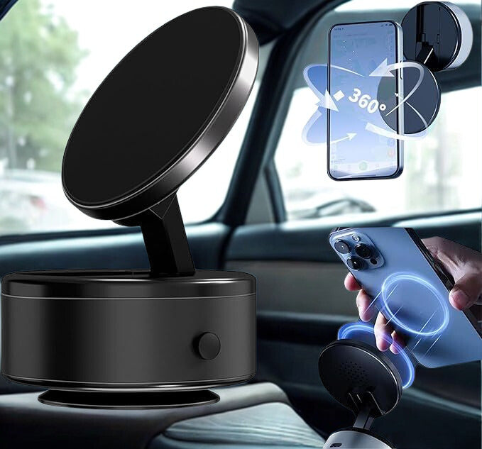 Magnetic Suction Car Phone Mount – Strong Hold, 360° Rotation