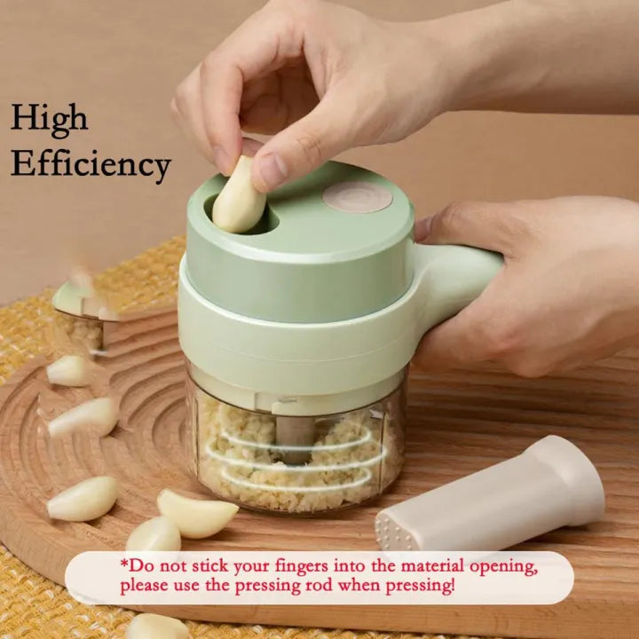 Portable Wireless Vegetable Chopper – USB Rechargeable Cutter Set