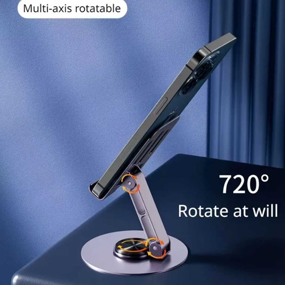 360° Rotating Aluminum Phone Stand – Universal Desktop Holder