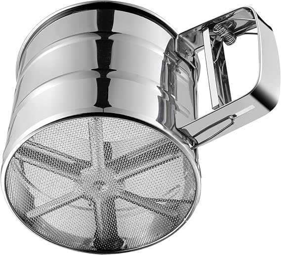 Stainless Steel Flour Sifter with Double Layer Fine Mesh