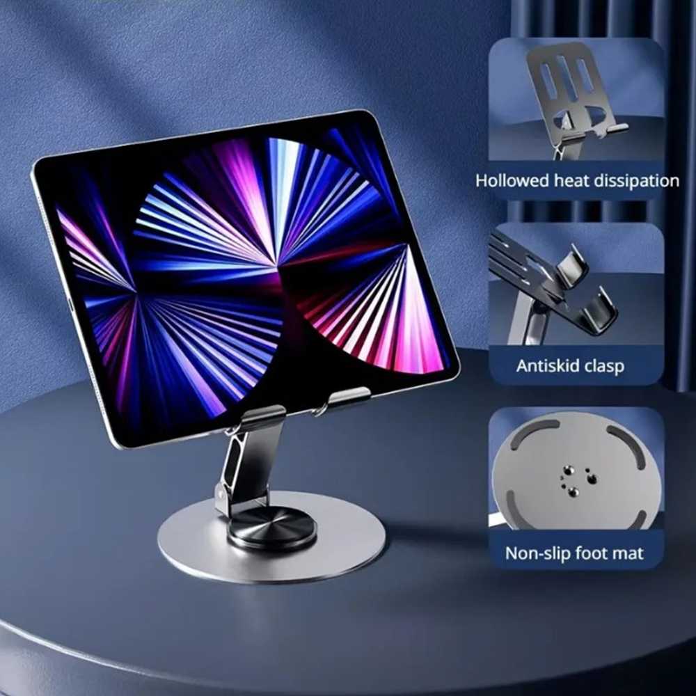 360° Rotating Aluminum Phone Stand – Universal Desktop Holder