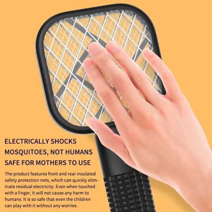 Electric Mosquito Swatter with UV Light – Rechargeable Bug Zapper Racket