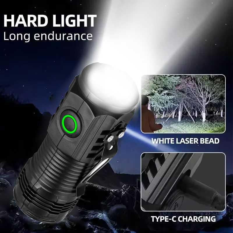 Mini Tactical LED Flashlight – Rechargeable 3-Core High Power Torch