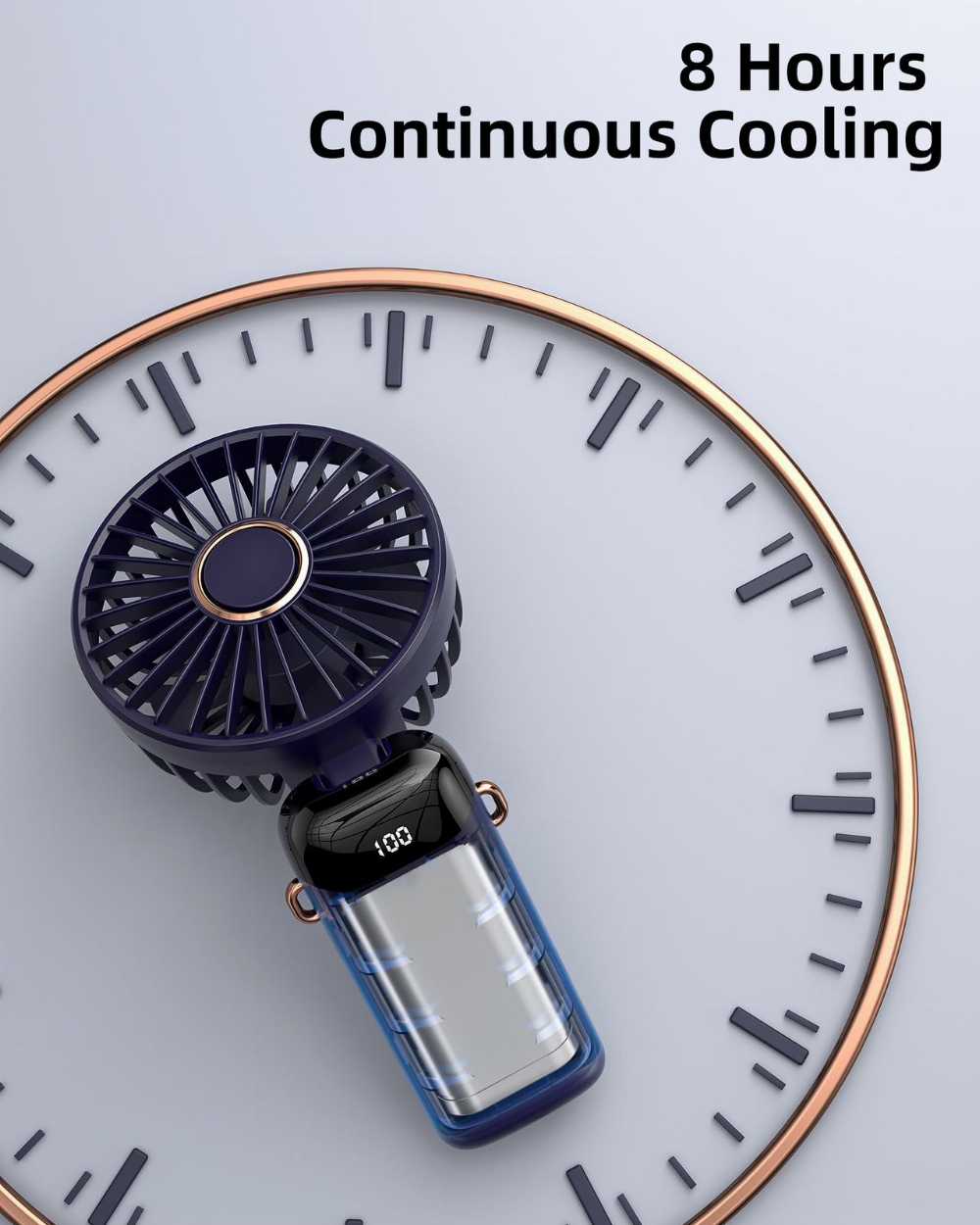 Koonie Portable Handheld Fan – Rechargeable Mini Fan with 5 Speeds
