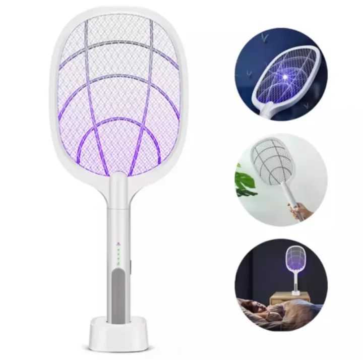 2-in-1 Rechargeable Mosquito Killer Lamp & Electric Racket – Smart UV Insect Zapper