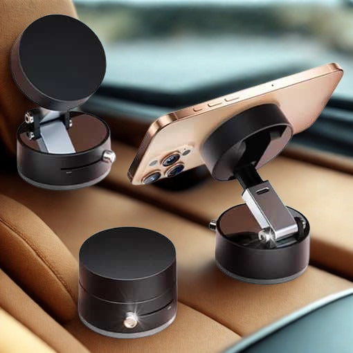 Magnetic Car Phone Mount with Strong Suction & 360° Rotation