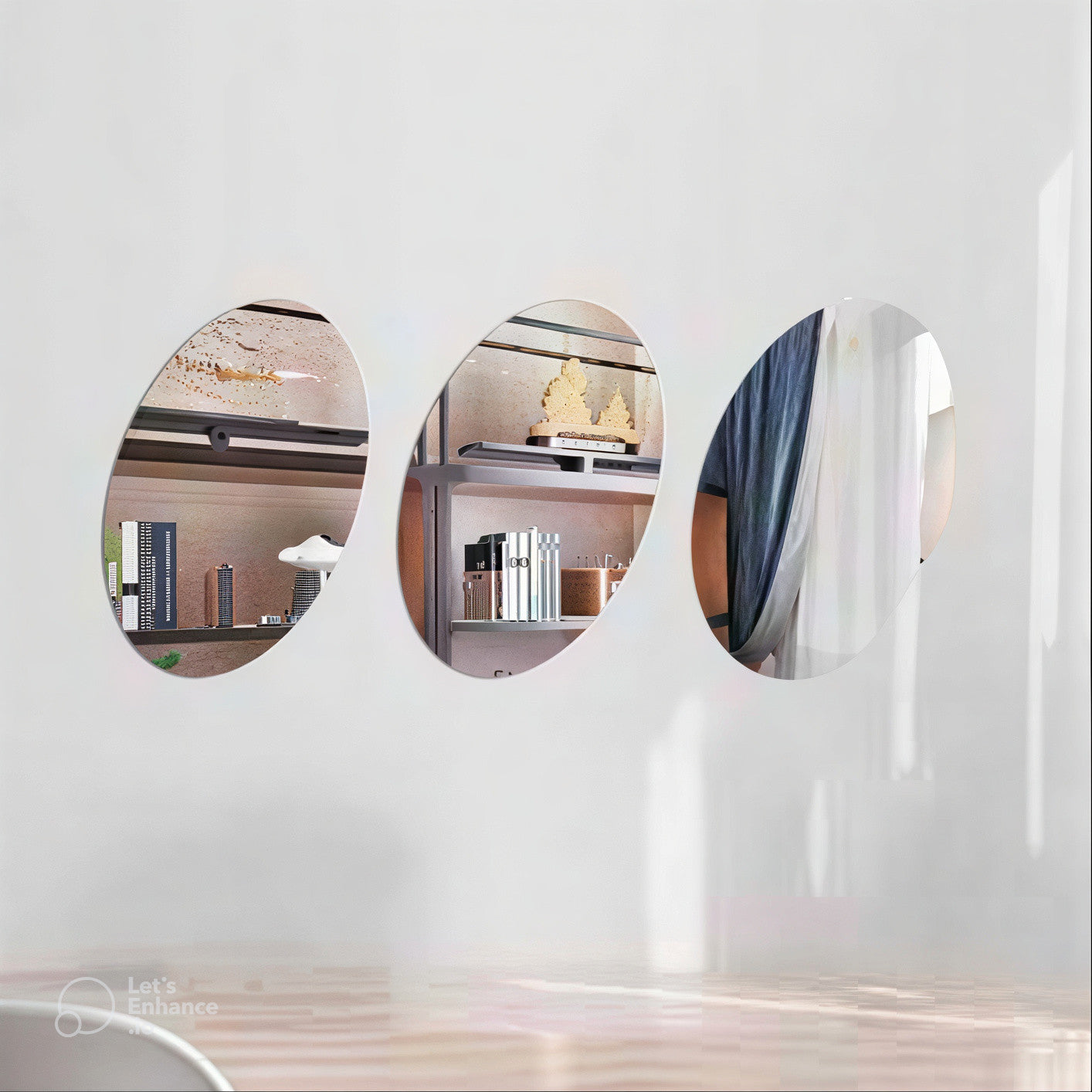 Unbreakable Wall Mirror with Self-Adhesive Tape for Easy Installation