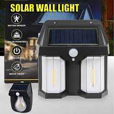 Double Head Solar Wall Light with Motion Sensor – Waterproof LED Lamp