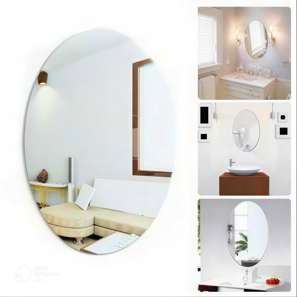 Unbreakable Wall Mirror with Self-Adhesive Tape for Easy Installation
