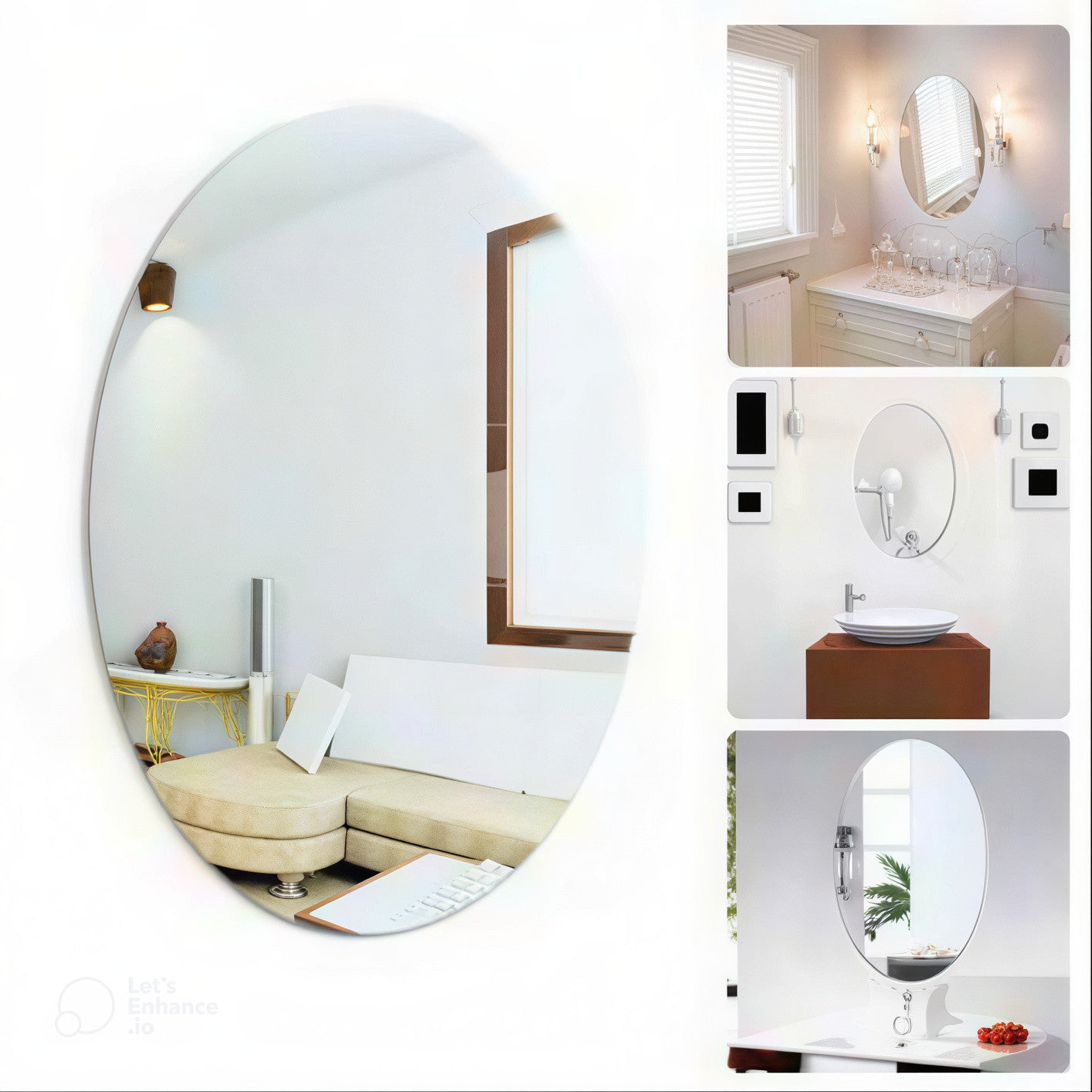 Unbreakable Wall Mirror with Self-Adhesive Tape for Easy Installation