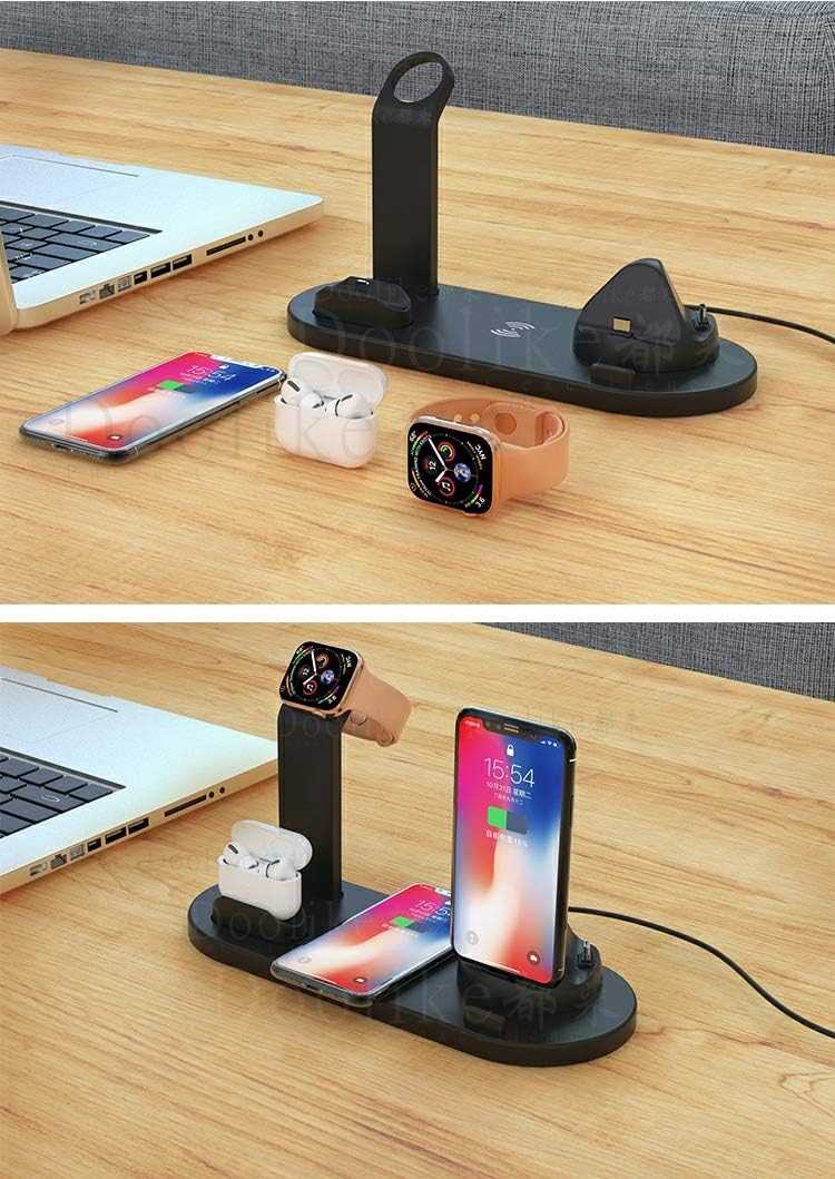 3-in-1 Multi-Function Charging Stand – Wireless Charger for iPhone, Android, iWatch & AirPods