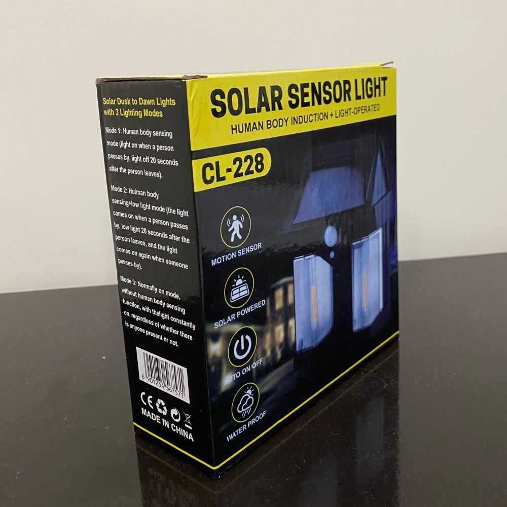 Double Head Solar Wall Light with Motion Sensor – Waterproof LED Lamp
