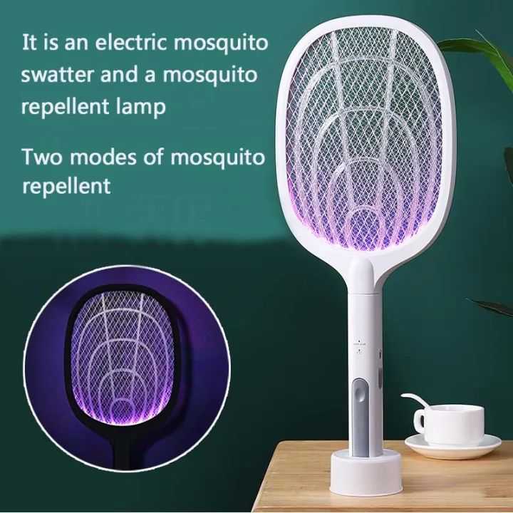 2-in-1 Rechargeable Mosquito Killer Lamp & Electric Racket – Smart UV Insect Zapper